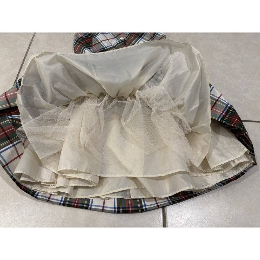 Polo Ralph Lauren Tartan Plaid Holiday Formal Dress Girl Size 10 Sleeveless - Picture 7 of 9